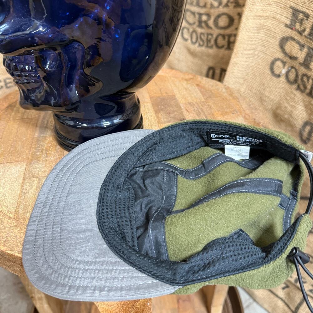 Deschutes Brewing Coal Headwear Fleece Hat Cap Moss Green Gray Beer Merch - Picture 4 of 5